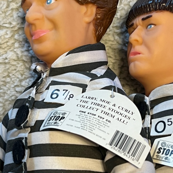 THE THREE STOOGES LARRY DOLL IN PRISON  ONE-STOP TOYS (W/TAG).  1990's - Picture 4 of 8
